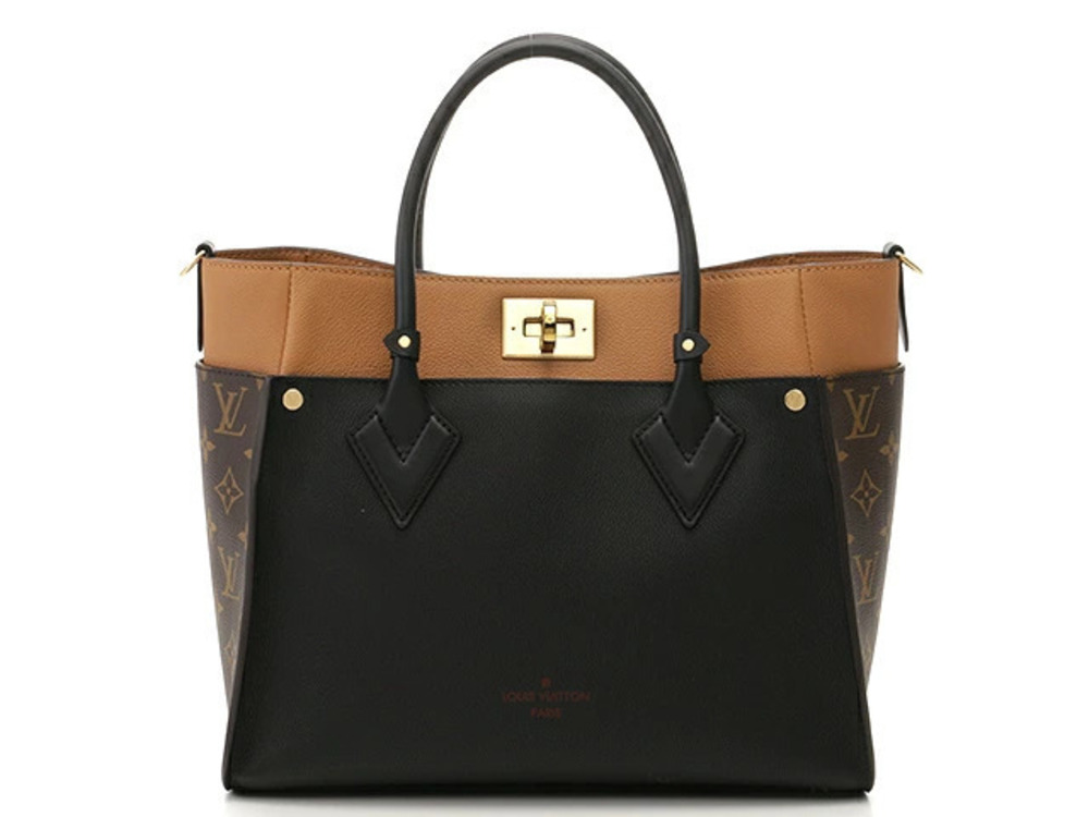 LOUIS VUITTON On My Side Monogram Calfskin Tote Bag Noir Black